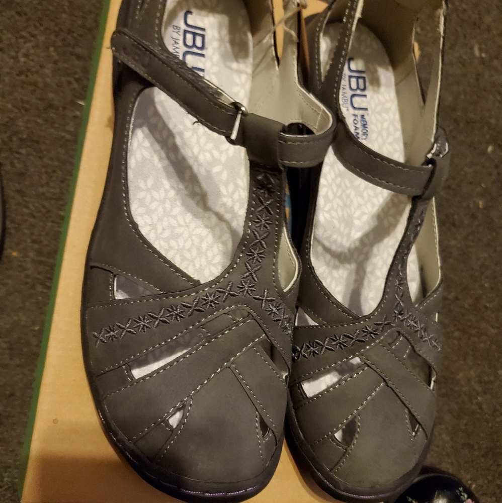 Jambu Charcoal Sandals Size 7 New in Box